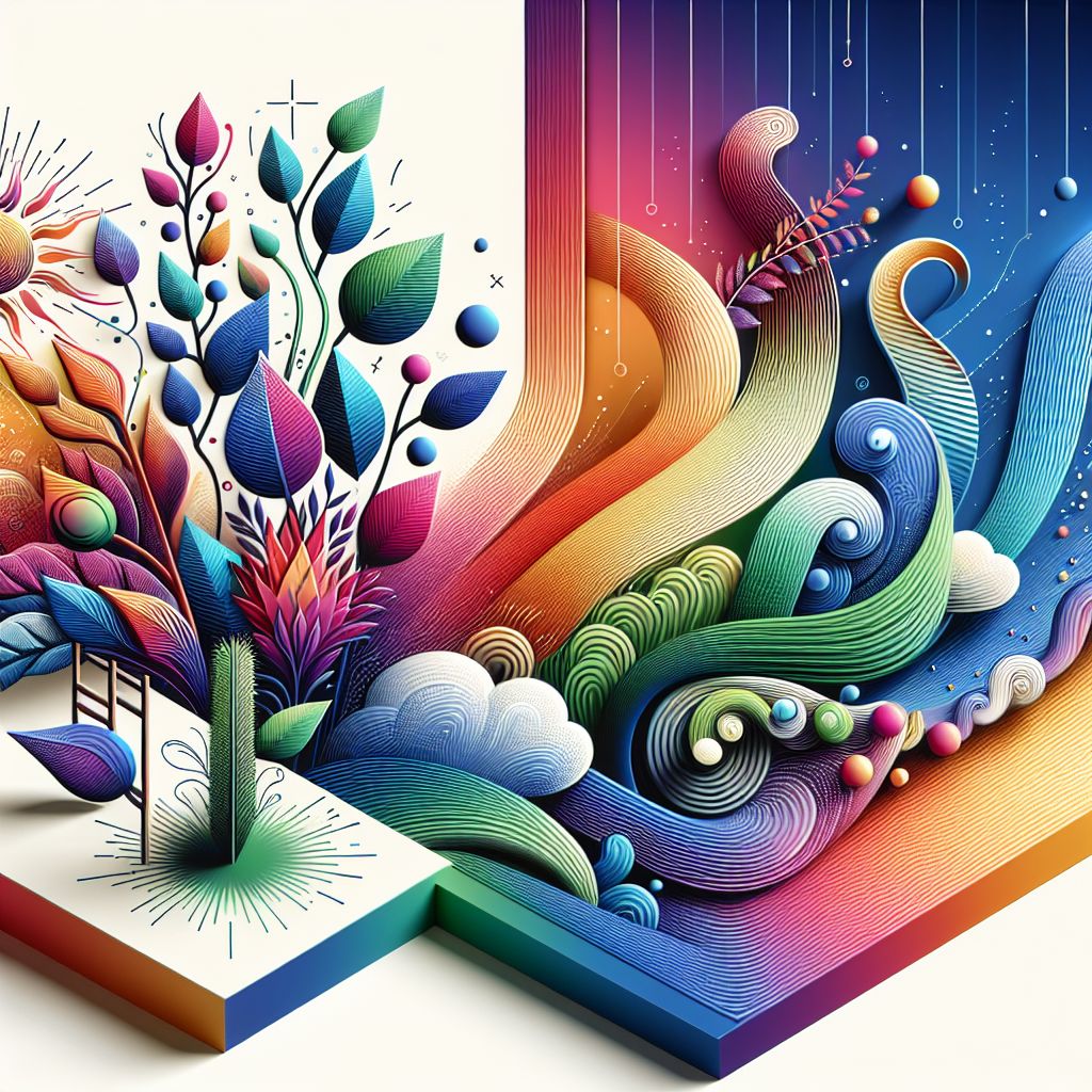 growth in illustration style with gradients and white background
