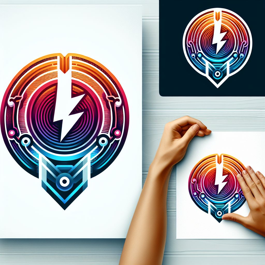 power in illustration style with gradients and white background
