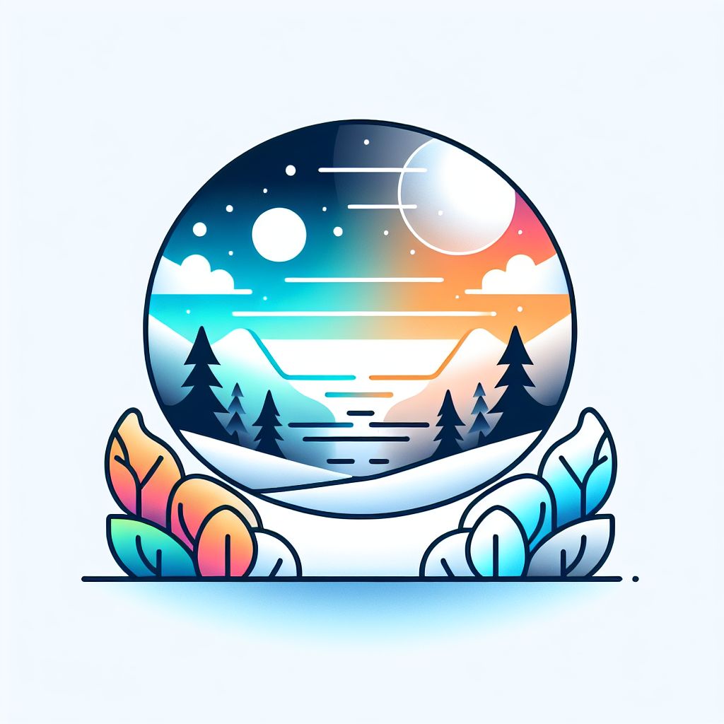 visibility in illustration style with gradients and white background