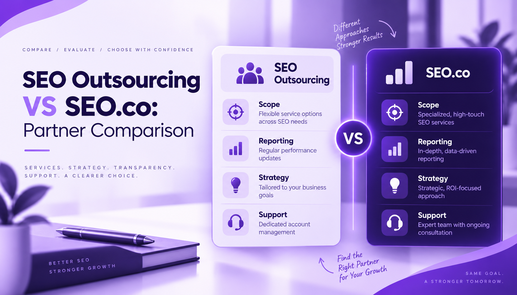 SEO Outsourcing vs SEO.co partner comparison
