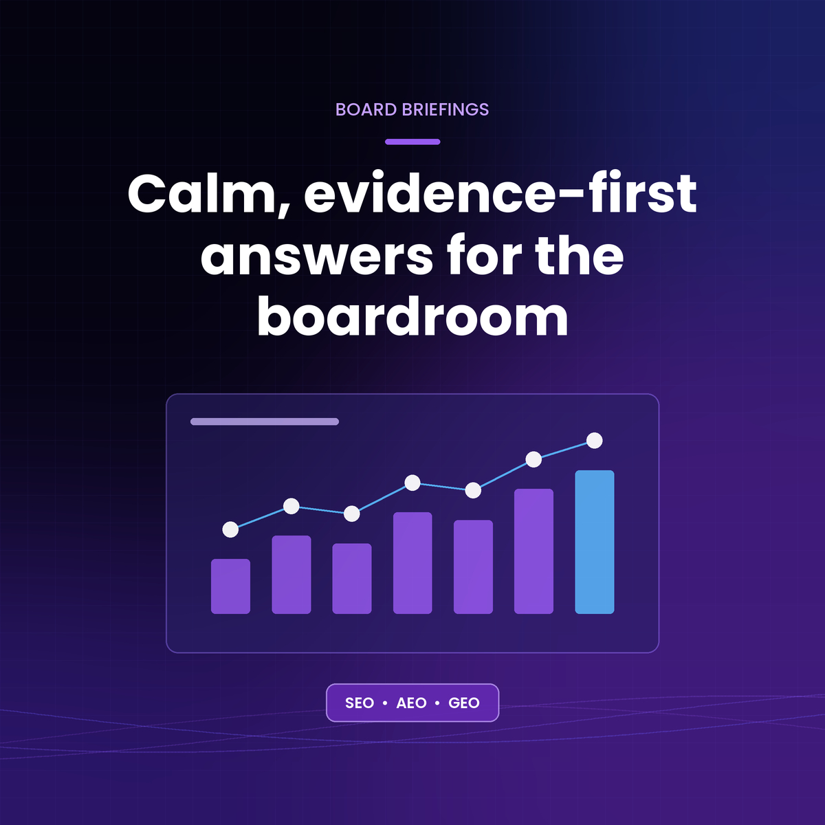 Calm, evidence-first answers for the boardroom