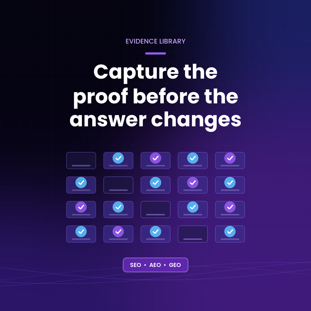 Capture the proof before the answer changes